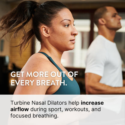 Turbine Nasal Dilator for Athletes - Pack of 3 Turbine Dilators Designed for Athletic Training - Increase Airflow to Lungs by 38% During Exercise, Sports Training, Cycling & Running