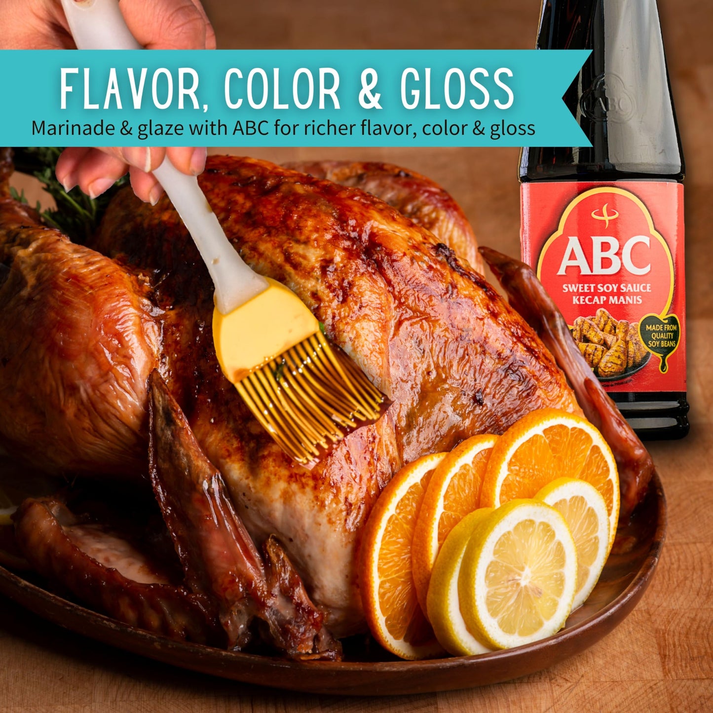 ABC Sweet Soy, Black Dark Marinade, 20.3 Oz, Savory Sauce, Dip, Stir-fry, Glaze, Vegan, No MSG, Plant-based, Halal, Umami Flavor, Indonesian Kecap Manis Made with Coconut Sugar