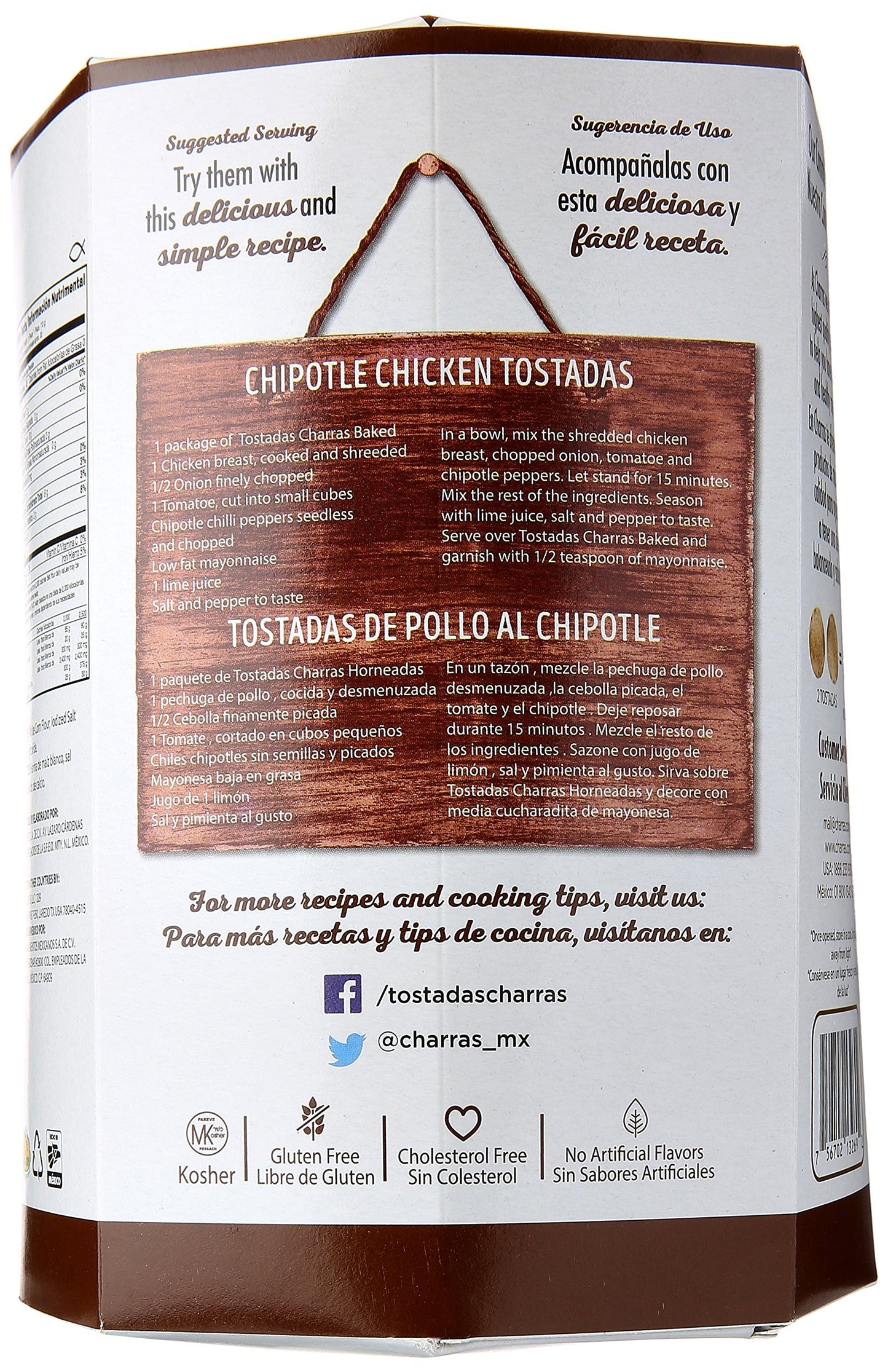 Charras Tostada Bkd Ntrl, 8.5 oz