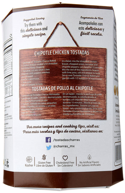 Charras Tostada Bkd Ntrl, 8.5 oz