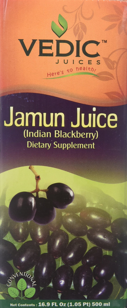 Vedic Juices, Jamun Juice (Indian BlackBerry), 500 Milliliter(mL)