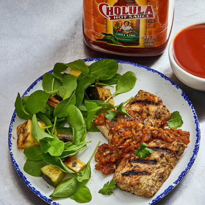 Cholula Chili Lime Hot Sauce, 64 fl oz - One 64 Fluid Ounce Bulk Container of Chili Lime Hot Sauce with Mexican Peppers, Lime and Signature Spice Blend, Perfect for Eggs, Shrimp, and More