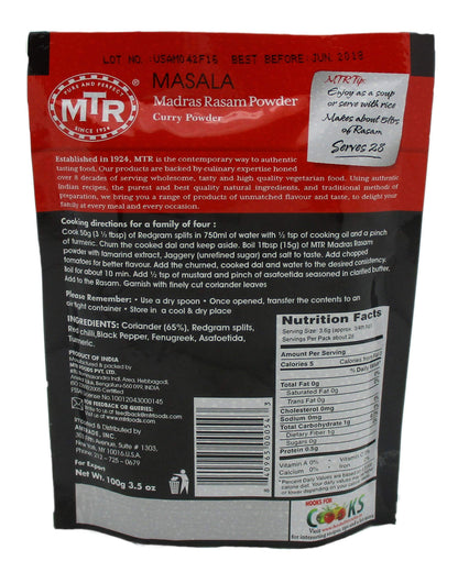 MTR Madras Rasam Powder Best Quality, 100G
