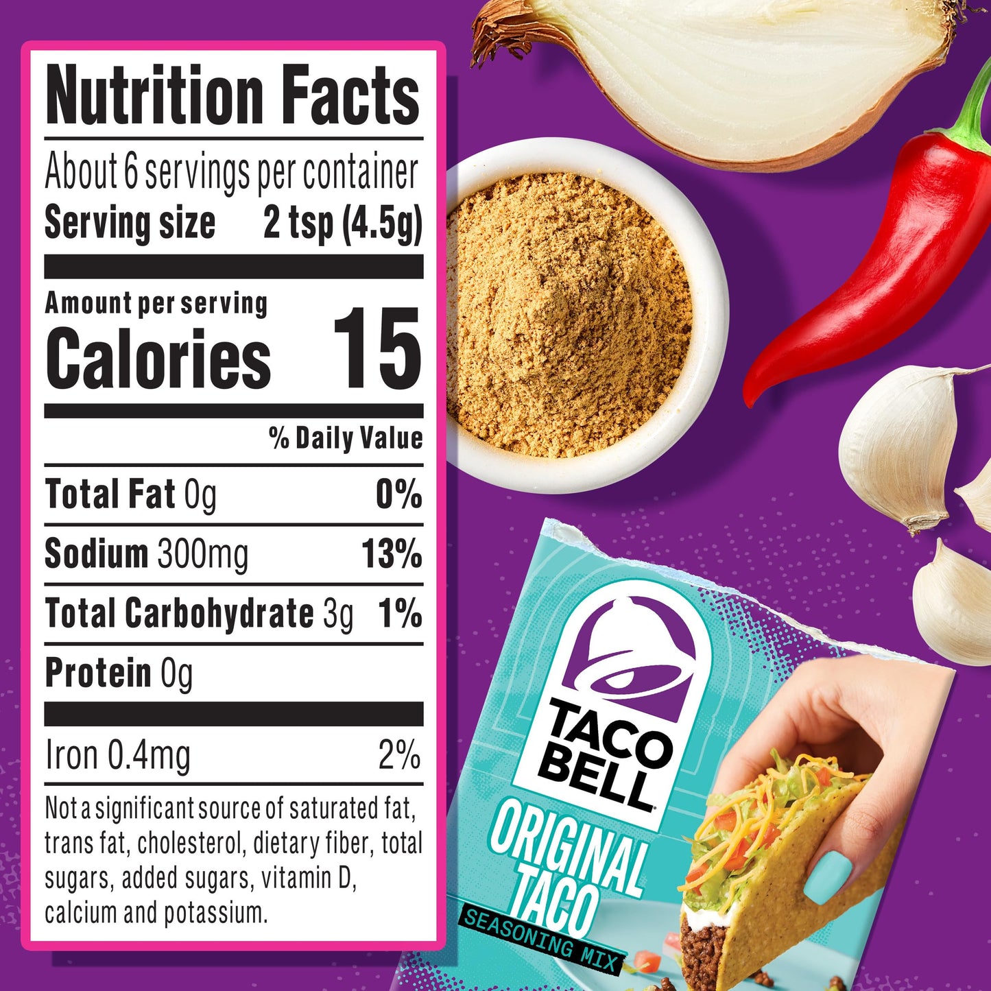 Taco Bell Original Taco Seasoning Mix (1 oz Packets (Pack of 24))