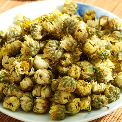 ChaWuWarmSun Chrysanthemum Tea,3.5oz/100g,White Chrysanthemum Bud,HangZhou TongXiang Tai Ju,Chinese Flower Tea