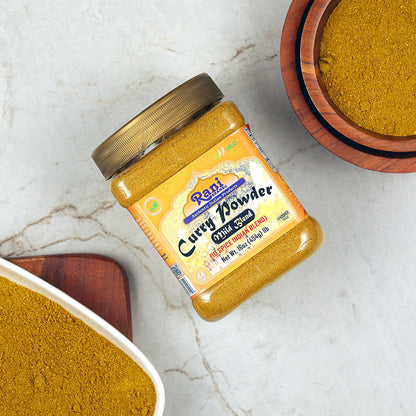 Rani Curry Powder Mild (10-Spice Authentic Indian Blend) 1lb (454g) PET Jar ~ All Natural | Salt-Free | NO Chili or Peppers | Vegan | No Colors | Gluten Friendly | NON-GMO | Kosher | Indian Origin