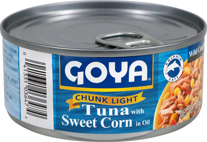 Goya Foods Chunk Light Tuna with Sweet Corn In Oil, 4.94 Ounce (Pack of 24)