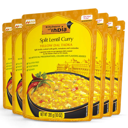 Kitchens Of India Ready To Eat Yellow Dal Tadka, Split Lentil Curry, 10-Ounce Boxes (Pack of 6)
