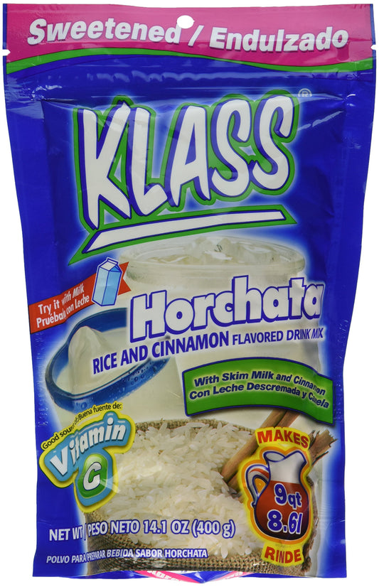 Klass Horchata, Rice and Cinnamon Drink Mix, 14.1 Oz, (Pack of 2)