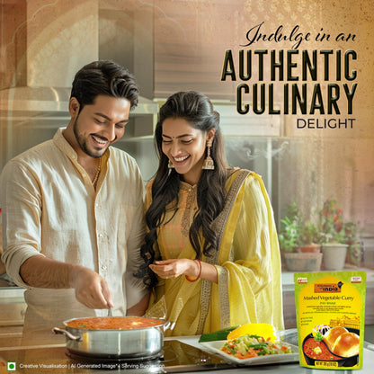 Kitchens Of India Ready To Eat Pav Bhaji, Mashed Vegtable Curry, 10-Ounce Boxes (Pack of 6)