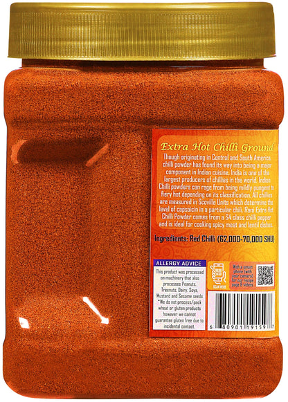 Rani Extra Hot Chilli Powder Indian Spice 16oz (1lb) 454g PET Jar ~ All Natural | Salt-Free | Vegan | No Colors | Gluten Friendly | NON-GMO | Kosher | Indian Origin