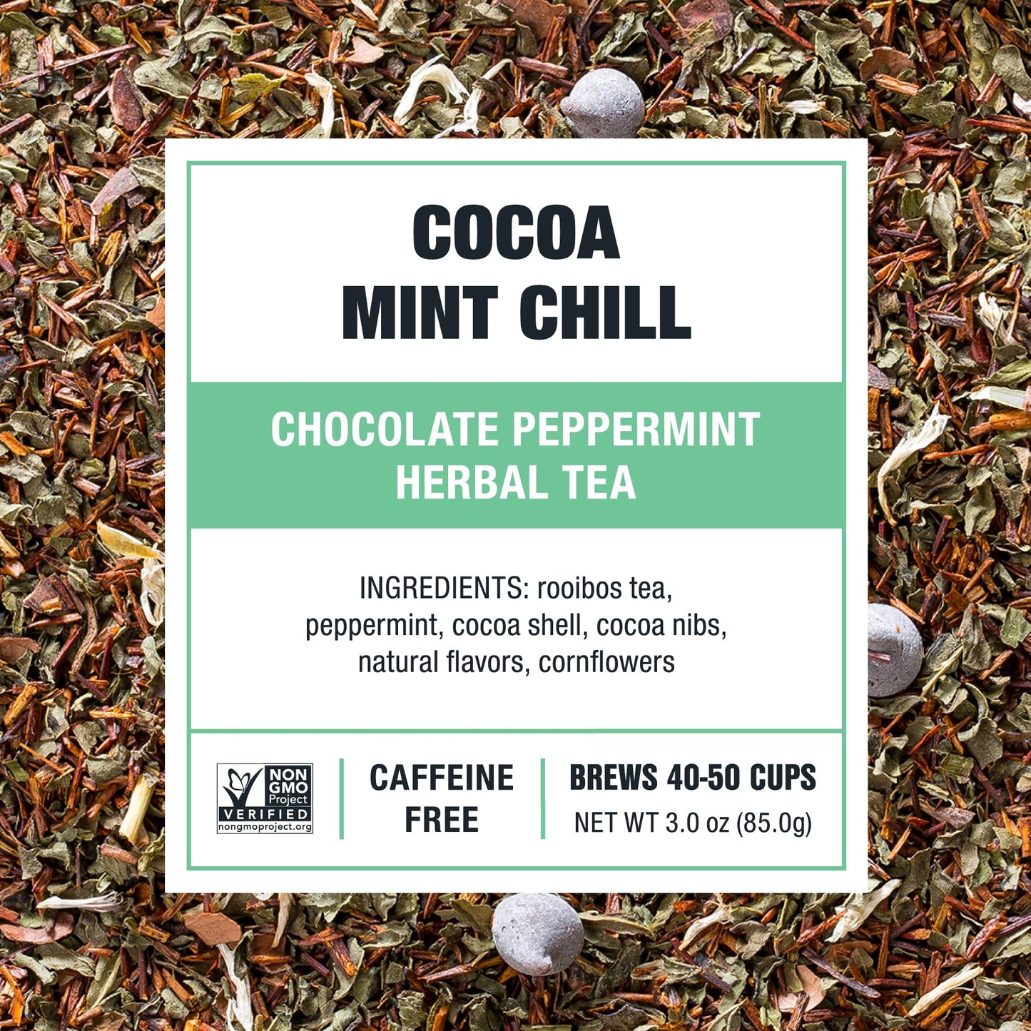 Tiesta Tea - Cocoa Mint Chill Loose Leaf Tea, Chocolate Peppermint Herbal Rooibos Blend, Non-Caffeinated, Brew Hot or Iced, Refillable Tin, Makes Up to 50 Cups, 3 Ounce