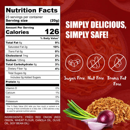 Flying Horse Crispy Fried Red Onion (Hanh Phi) – 16 oz (1 lb) | Golden Brown, Crunchy & Aromatic | Authentic Asian-Style Onion Topping for Noodles, Soups, Stir-Fries, Salads & More