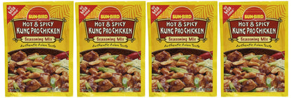 Sun-Bird HOT & SPICY KUNG PAO CHICKEN Asian Seasoning Mix, .87oz (4-pack)