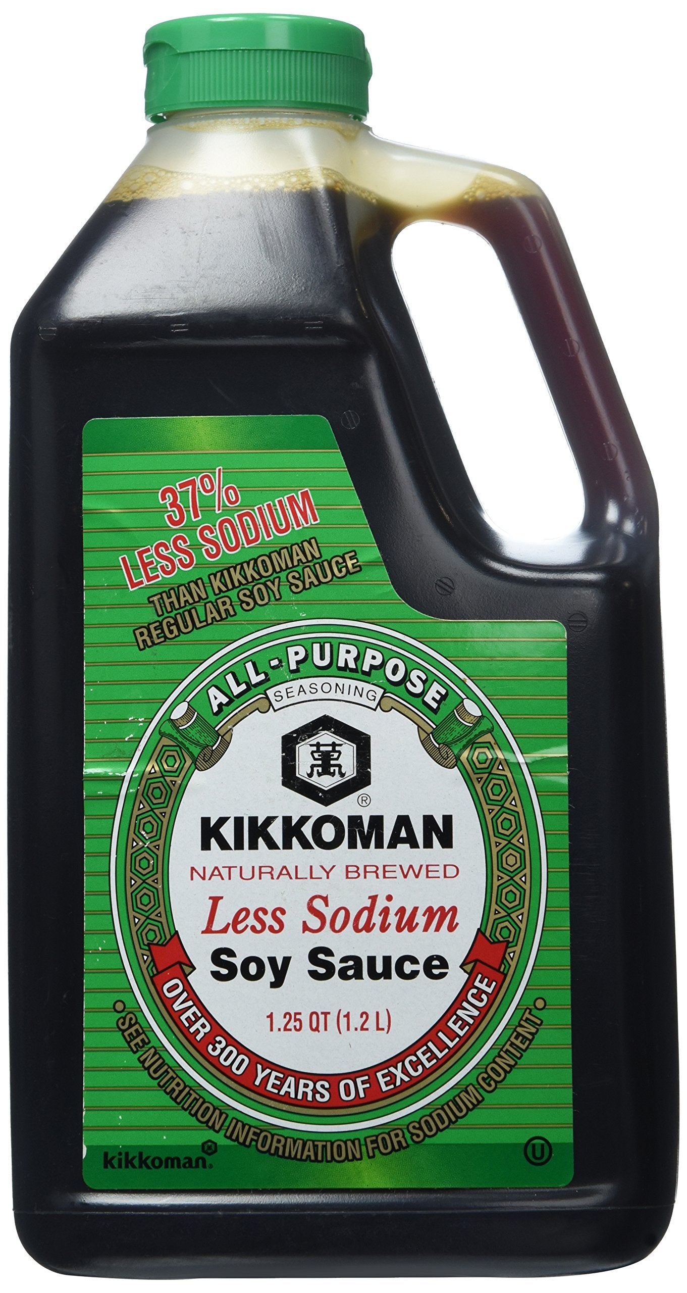 Kikkoman Traditionally Brewed Less Sodium All-Purpose Seasoning Soy Sauce 1.25 Qt (40 Oz)
