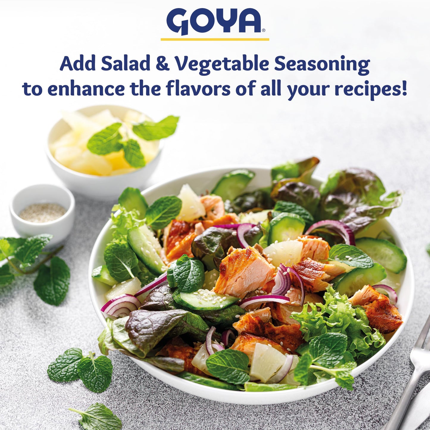 Salad and Vegetable Seasoning by Goya, All Purpose Seasoning for Fresh Vegetables, Leafy Greens, and Garden Salads, Latin-Inspired Spice Blend, 6-Pack, 3.52oz Cartons