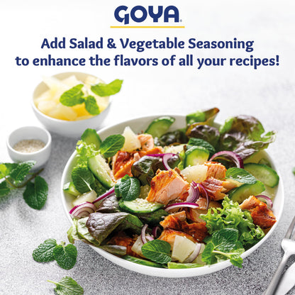 Salad and Vegetable Seasoning by Goya, All Purpose Seasoning for Fresh Vegetables, Leafy Greens, and Garden Salads, Latin-Inspired Spice Blend, 6-Pack, 3.52oz Cartons