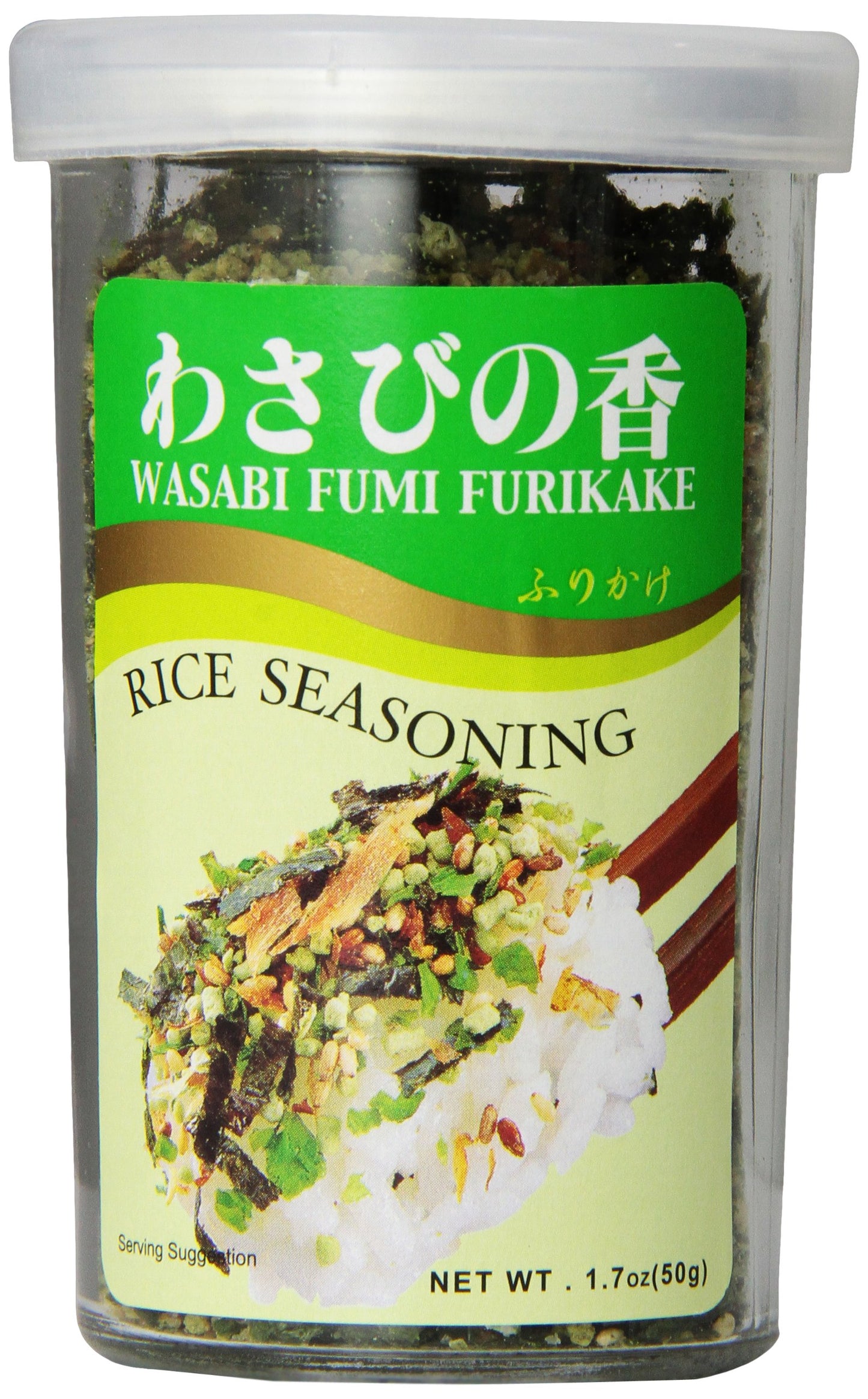 JFC Wasabi Furikake Rice Seasoning, 1.7 Ounce (Pack of 30)