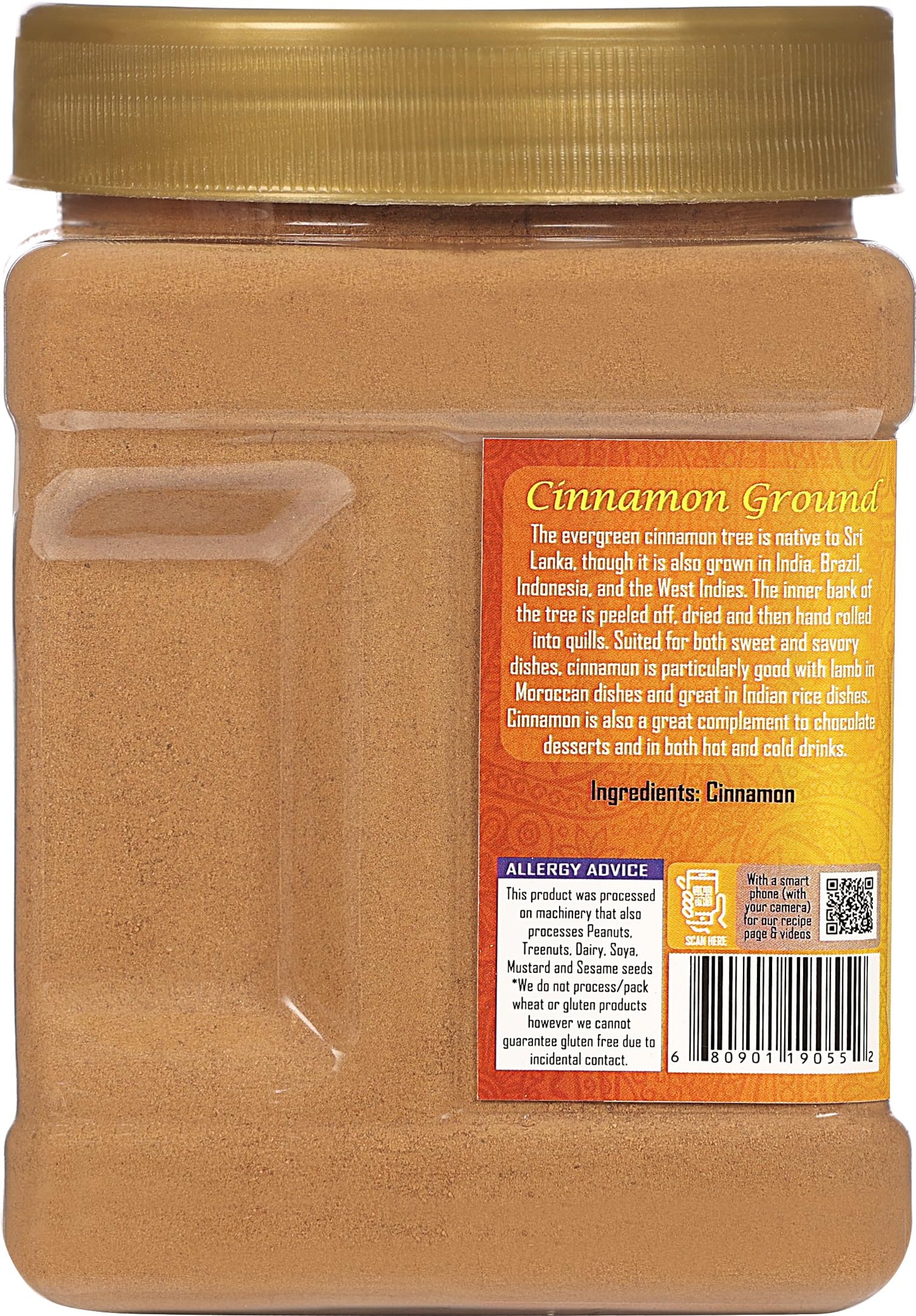 Rani Cinnamon Powder (Ground) Spice 16oz (1lb) 454g PET Jar ~ All Natural | Salt-Free | Vegan | No Colors | Gluten Friendly | NON-GMO | Kosher