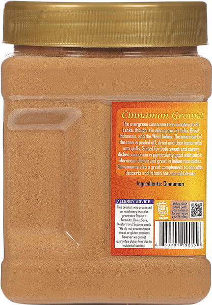 Rani Cinnamon Powder (Ground) Spice 16oz (1lb) 454g PET Jar ~ All Natural | Salt-Free | Vegan | No Colors | Gluten Friendly | NON-GMO | Kosher