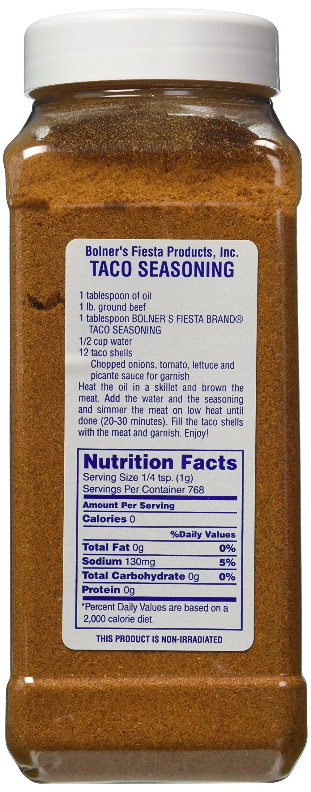 Bolner's Fiesta Extra Fancy Taco Seasoning, 22.5 Oz.