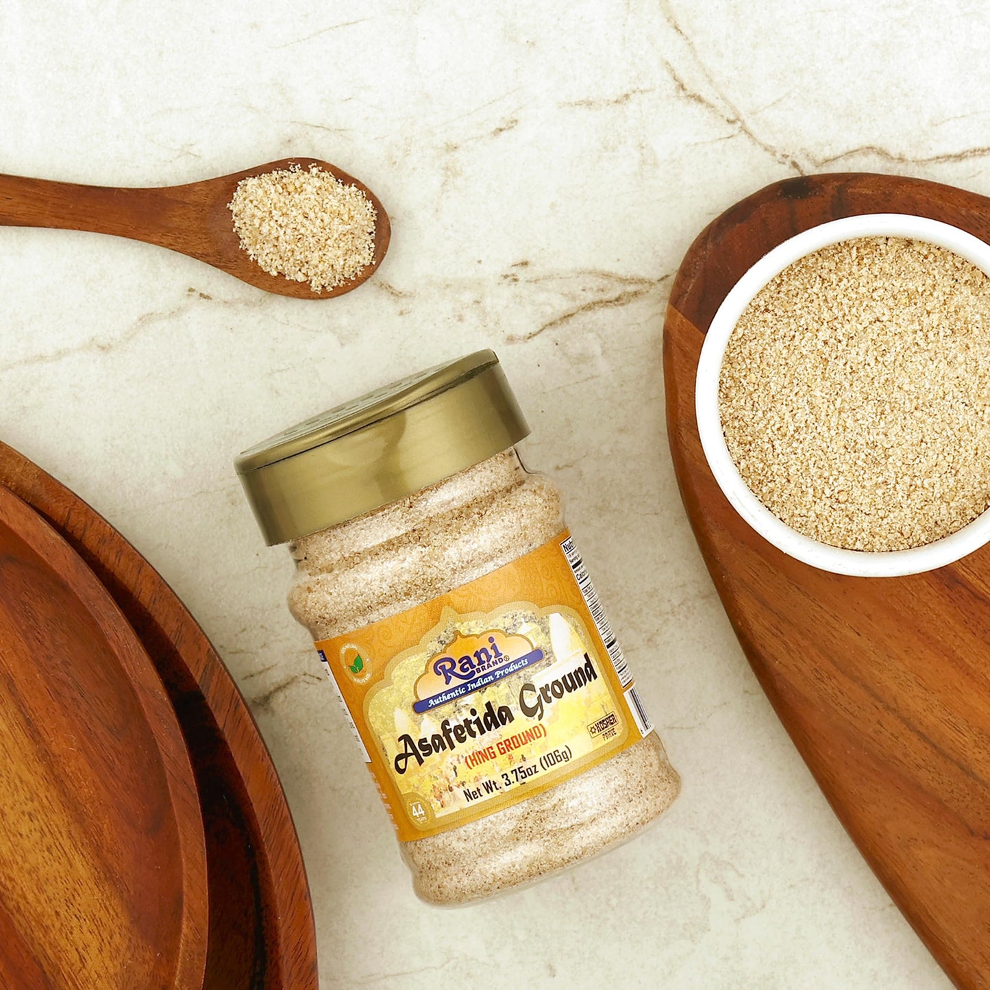 Rani Asafetida (Hing) Ground 3.75oz (106g) PET Jar ~ All Natural | Salt Free | Vegan | Non-GMO | Kosher | Asafoetida Indian Spice | Best for Onion Garlic Substitute