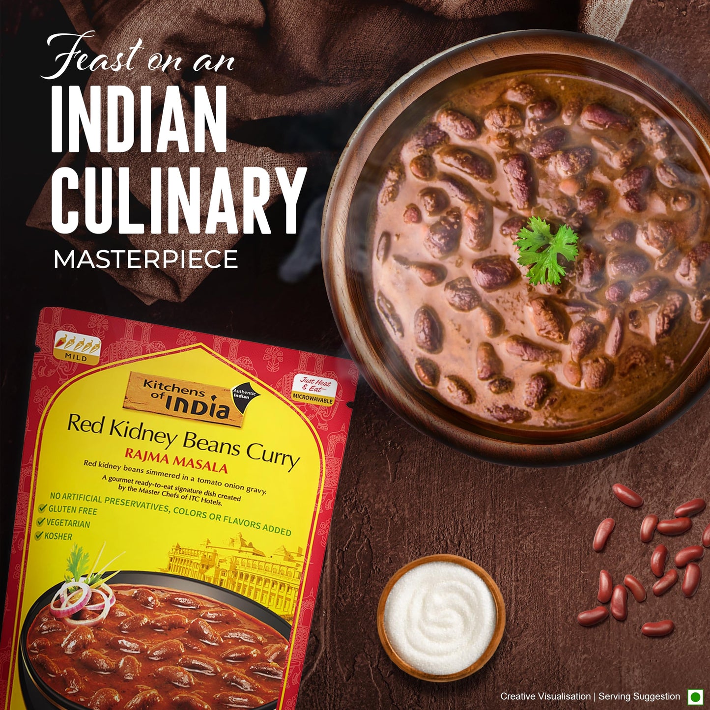 Kitchens Of India Ready To Eat Rajma Masala, Red Kidney Bean Curry, 10-Ounce Boxes (Pack of 6)