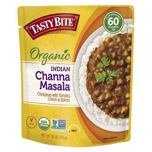 Tasty Bite Organic Channa Masala, 10 Ounce, Ready to Eat, Microwavable Entree, Vegan & Gluten Free