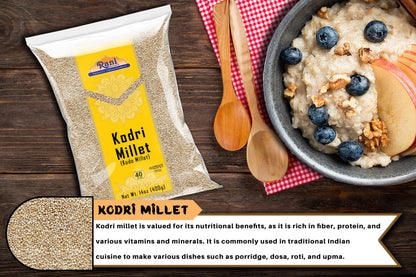 Rani Kodri (Polished Kodo Millet Seeds) Ancient Grains 400g (14oz) ~ All Natural | Gluten Friendly | NON-GMO | Kosher | Vegan | Indian Origin (Varagu/Kodra/Harka)