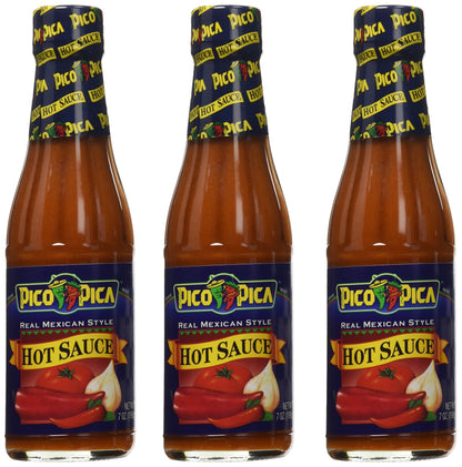 Pico Pica Mexican Hot Sauce 7 Oz (Pack of 3)