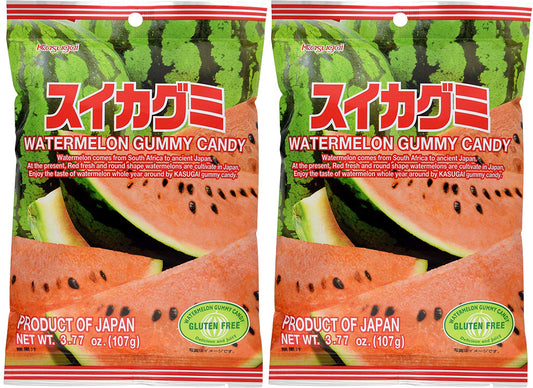 Kasugai Watermelon Gummy Candy 3.77oz (2 Pack)
