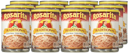 Rosarita Refried Beans 16oz Can (Pack of 12) (Traditional)