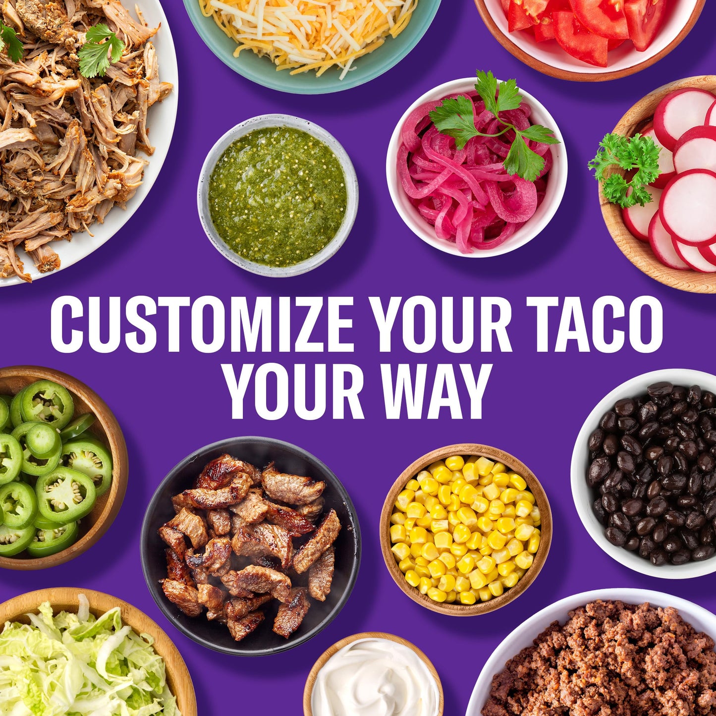 Taco Bell Crunchy Taco Cravings Kit with 12 Crunchy Taco Shells, Taco Bell Mild Sauce & Seasoning, 8.85 oz Box