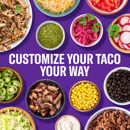 Taco Bell Crunchy Taco Cravings Kit with 12 Crunchy Taco Shells, Taco Bell Mild Sauce & Seasoning, 8.85 oz Box