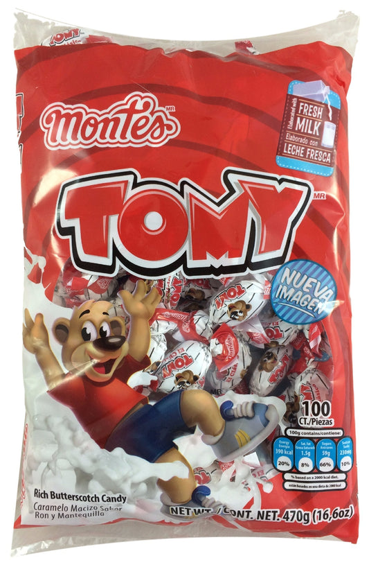 Tomy Rich Butterscotch Candy 100pcs (Net Weight 16.6oz)