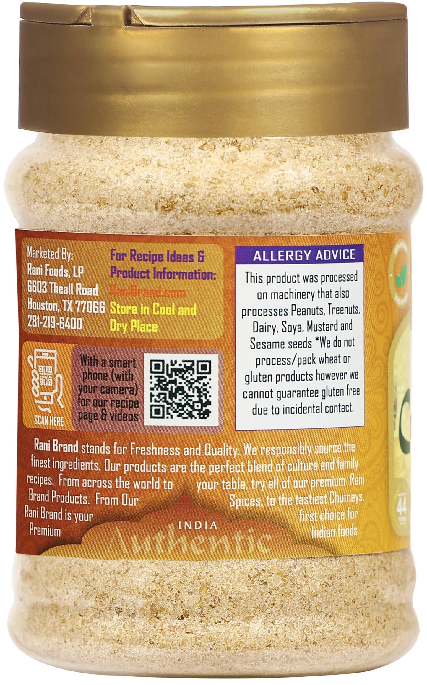 Rani Asafetida (Hing) Ground 3.75oz (106g) PET Jar ~ All Natural | Salt Free | Vegan | Non-GMO | Kosher | Asafoetida Indian Spice | Best for Onion Garlic Substitute