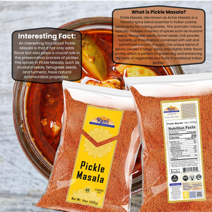Rani Pickle (Achar) Masala Indian Spice Blend 14oz (400g) ~ All Natural | Vegan | Gluten Friendly | NON-GMO | No colors | Indian Origin