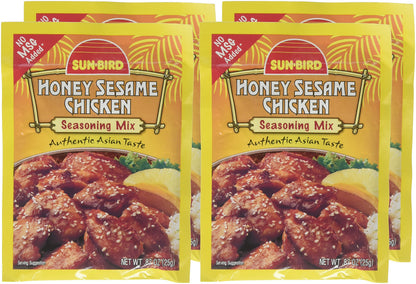 Honey Sesame Chicken Seasoning Mix Packets - Asian Chicken Recipe - 0.88 Ounces Each (Pack of 4)