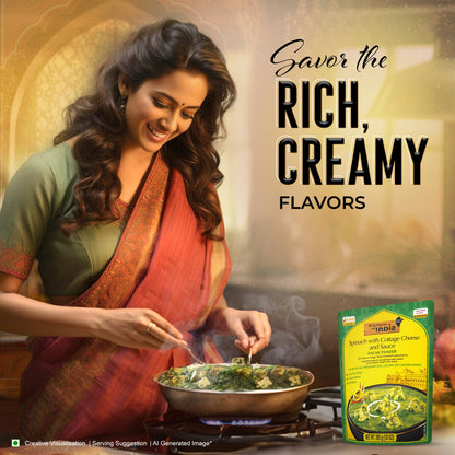 Kitchens Of India Ready To Eat Palak Paneer, Spinach & Cottage Cheese, 10-Ounce Boxes (Pack of 6)
