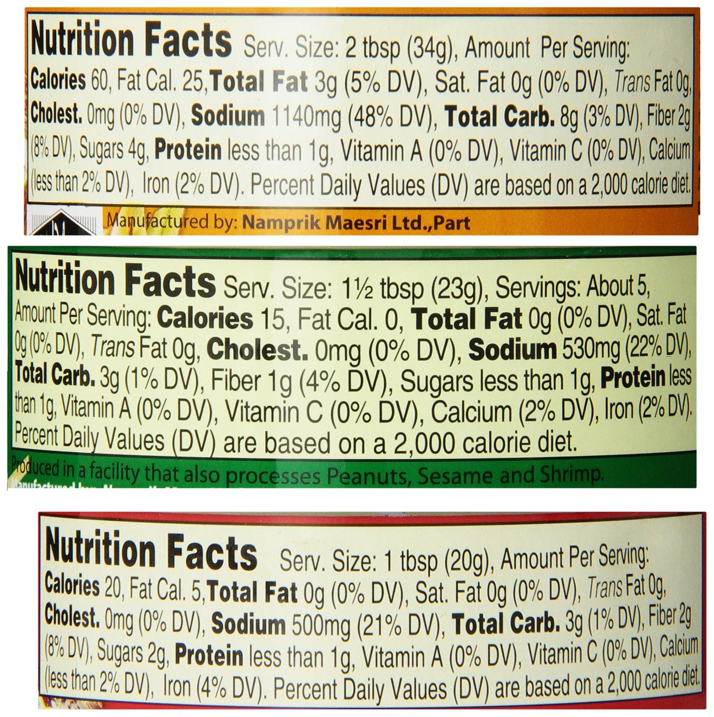 Thai Green Red Yellow Curry Pastes Set (Original Version), 4 Ounce (Pack of 6)