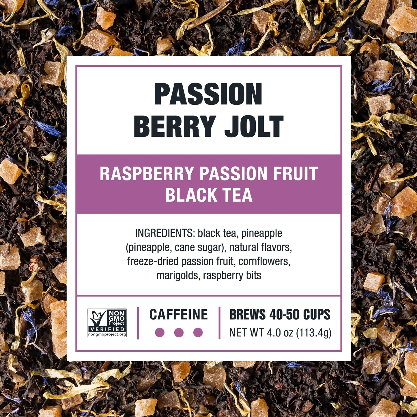Tiesta Tea - Passion Berry Jolt, Loose Leaf, Raspberry Passion Fruit Black Tea, Premium Caffeinated Blend, Make Hot or Iced & Brews Up to 50 Cups, 4oz Refillable Tin