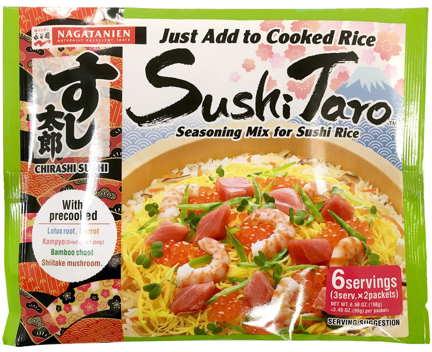 Nagatanien Sushi Taro Chirashi Sushi Mix 6.98oz / 198g ( 3 pack )
