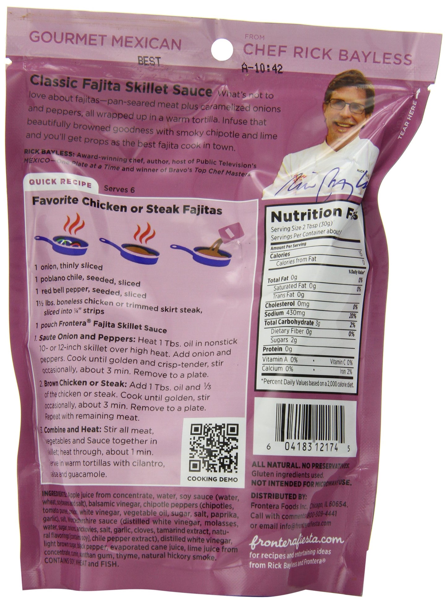 Frontera Pouch, Fajita Skillet, 8-Ounce (Pack of 6)