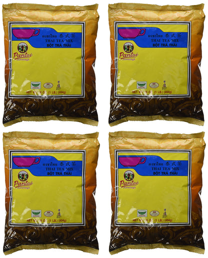 Pantainorasingh Thai Tea Mix, 16-Ounce Bags (Pack of 4)