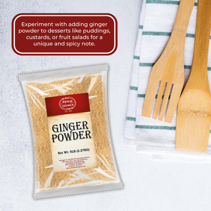 Spicy World Ginger Powder 5 Pound Bulk Bag - Ground Ginger Root