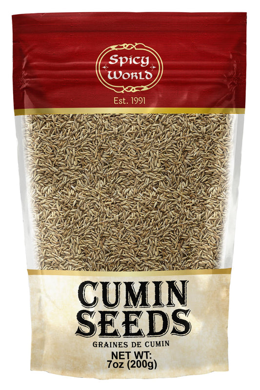 Spicy World Whole Cumin Seeds 7 Oz Resealable Bag