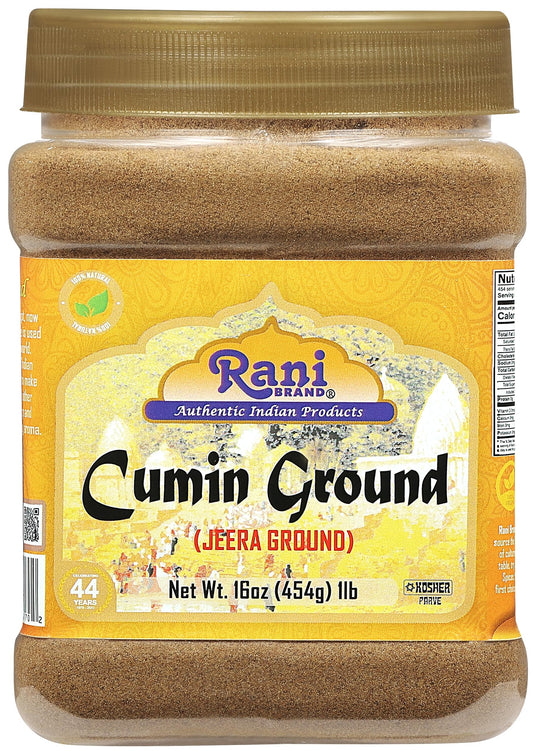 Rani Cumin (Jeera) Powder Spice 16oz (1lb) 454g PET Jar ~ All Natural | Vegan | Gluten Friendly | NON-GMO | Kosher | Indian Origin
