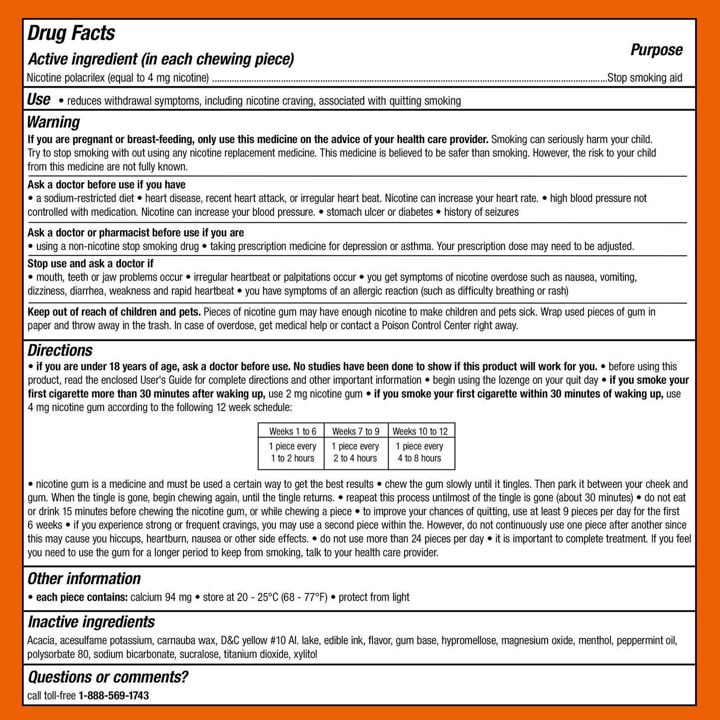 Nicorette 4mg Nicotine Gum to Help Quit Smoking - Fruit Chill Flavored Stop Smoking Aid, 160 Count