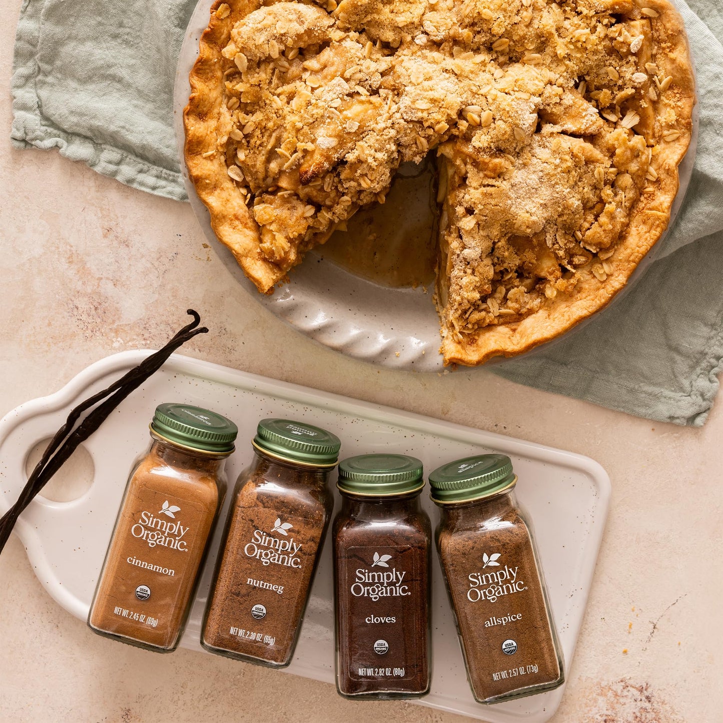 Simply Organic Pure Ground Nutmeg, 2.3 Ounce Jar, Aromatic, Subtly Spicy-Sweet Flavor, Kosher, No GMO, No ETO (Pack of 3)