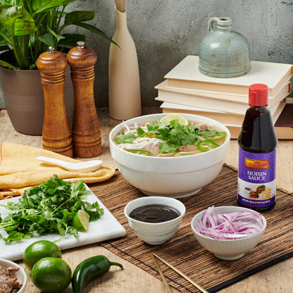 Lee Kum Kee Hoisin Sauce (20 oz - 1 Pack), Sweet & Savory, Ideal for Marinades, BBQ Sauce, Dips, Stir-Frying, Pizza, and Soup Noodles